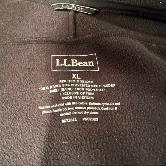 L.L. Bean Black Tech Jacket Men’s Size XL - Picture 5 of 5